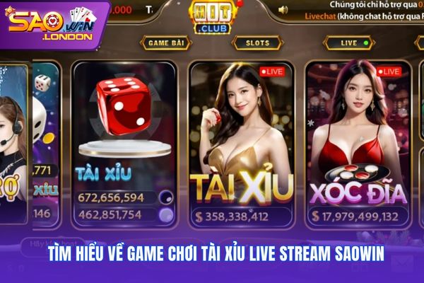 Tìm hiểu về game chơi tài xỉu live stream Saowin